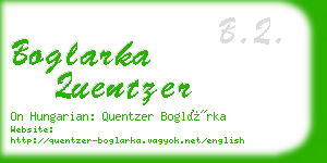 boglarka quentzer business card